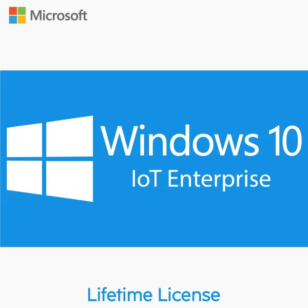 Windows 10 IoT Enterprise interface displayed on multiple connected devices, showcasing industrial and commercial IoT applications