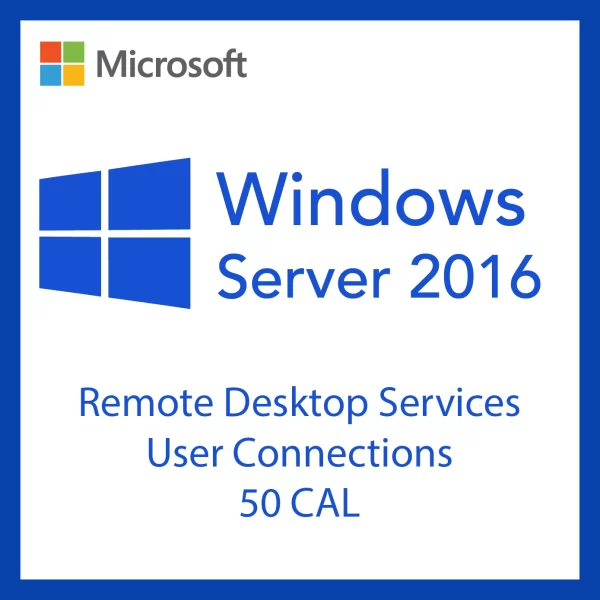 Windows Server 2016 RDS 50 User CAL license key card