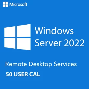 Windows Server 2022 Remote Desktop Services 50 User CALs - Digital License for Secure Remote Access